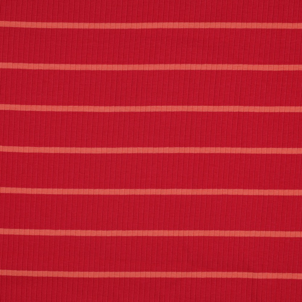 Ribbed Yarn-Dyed Stripe - Magenta