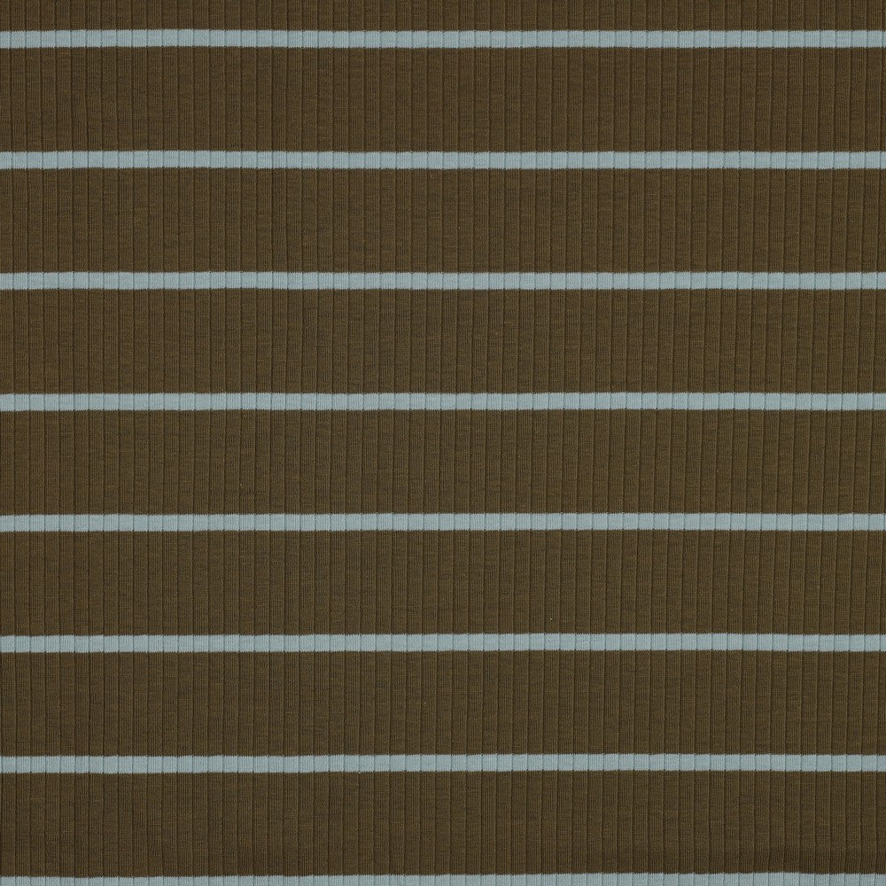 Ribbed Yarn-Dyed Stripe - Olive & Mint