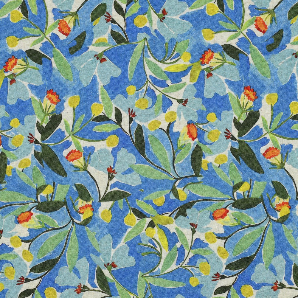 Linen Viscose Crepe - Moonlit Garden