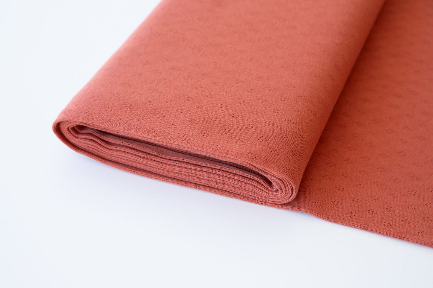 100% Cotton Pointelle - Brick (OEKO-TEX Standard 100)