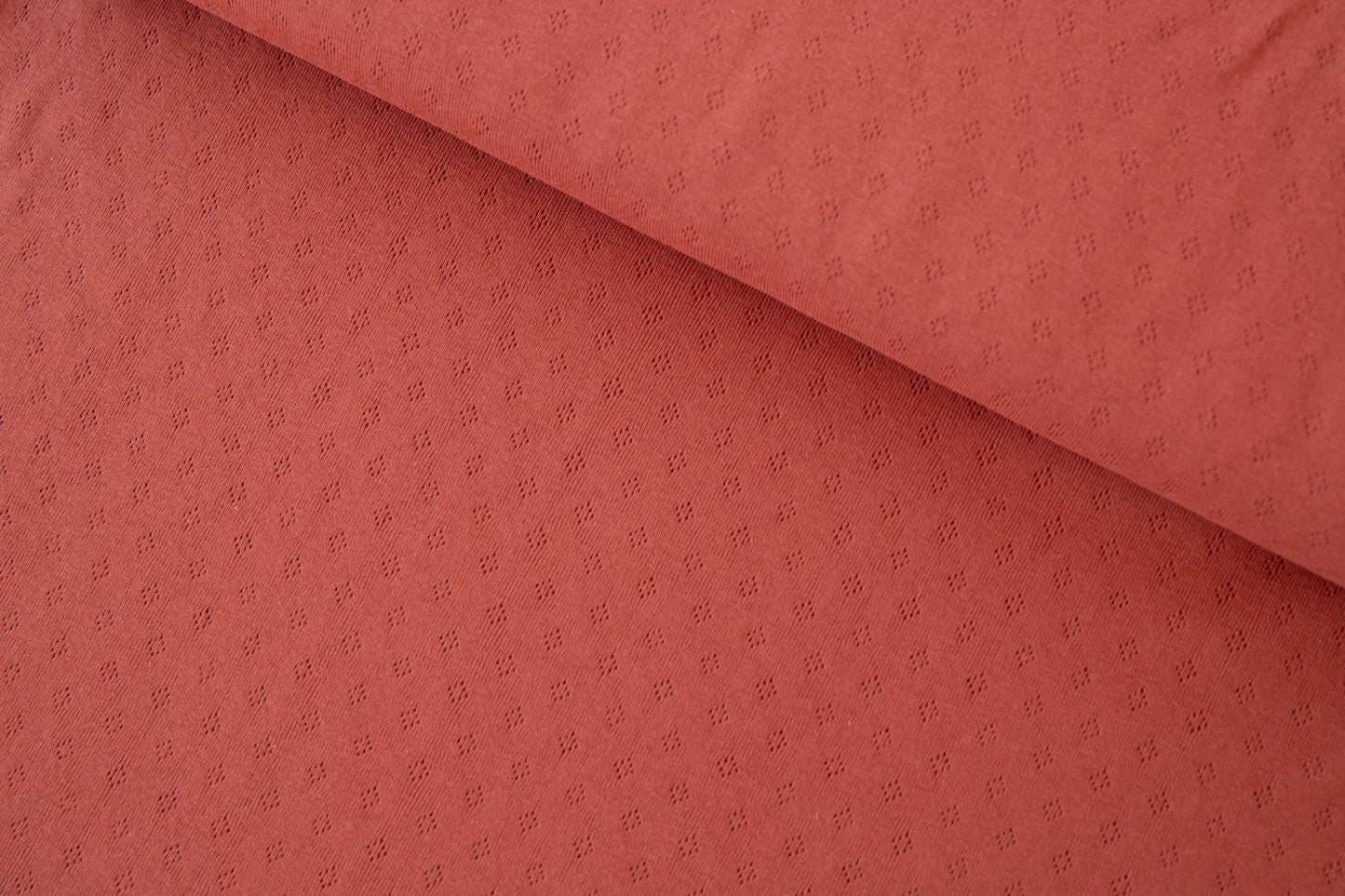 100% Cotton Pointelle - Brick (OEKO-TEX Standard 100)