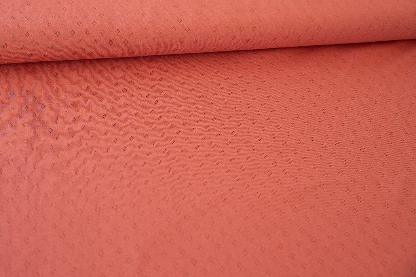 100% Cotton Pointelle - Brick (OEKO-TEX Standard 100)