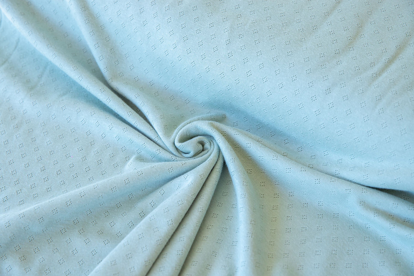 100% Cotton Pointelle - Light Green (OEKO-TEX Standard 100)