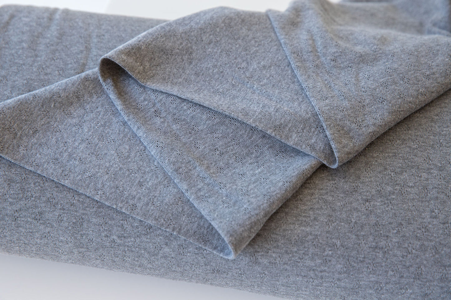 100% Cotton Pointelle - Anthracite (OEKO-TEX Standard 100)