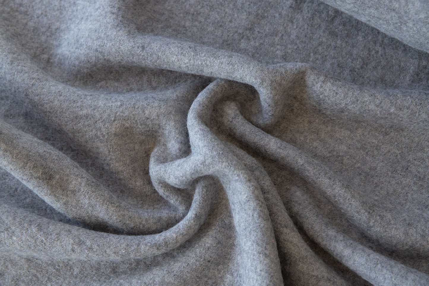 Boiled Wool Crepe - Silver Grey
