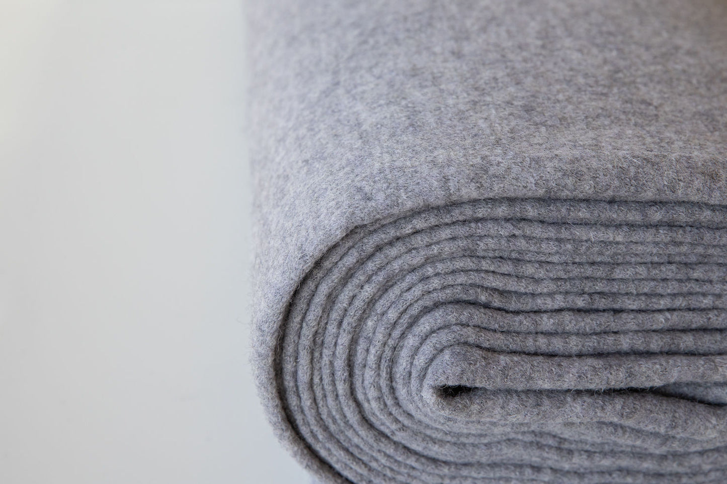 Boiled Wool Crepe - Silver Grey
