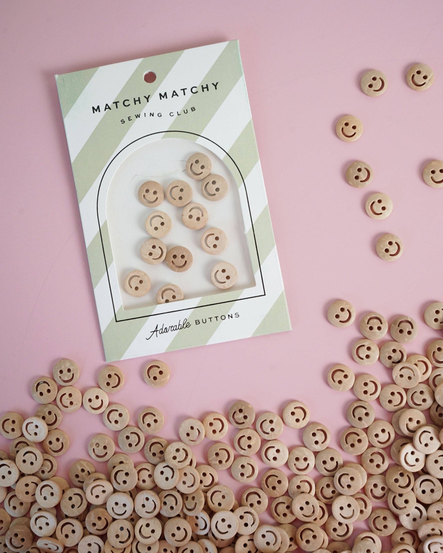 Smiley Face 1/2" Wood Buttons