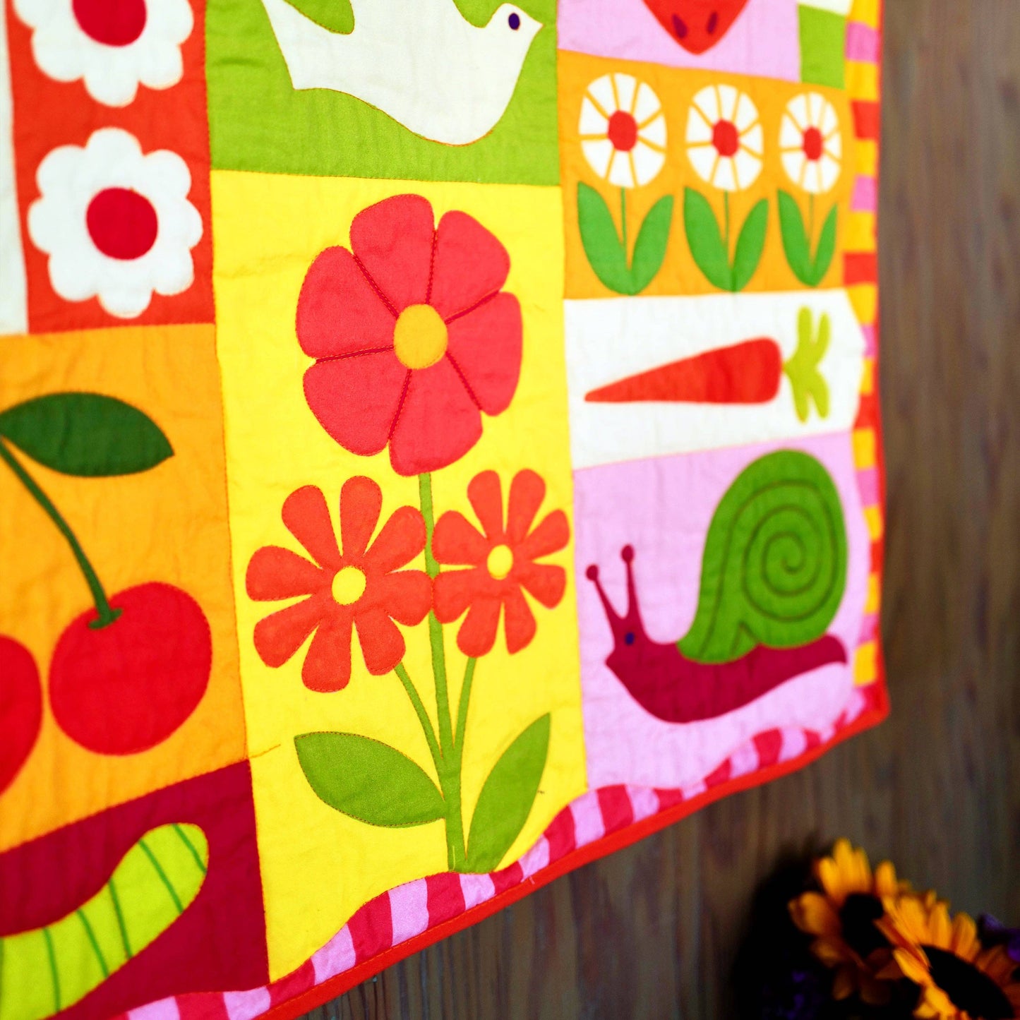 Beginner Quilt Kit - Garden Charms Quilt Kit - Pink