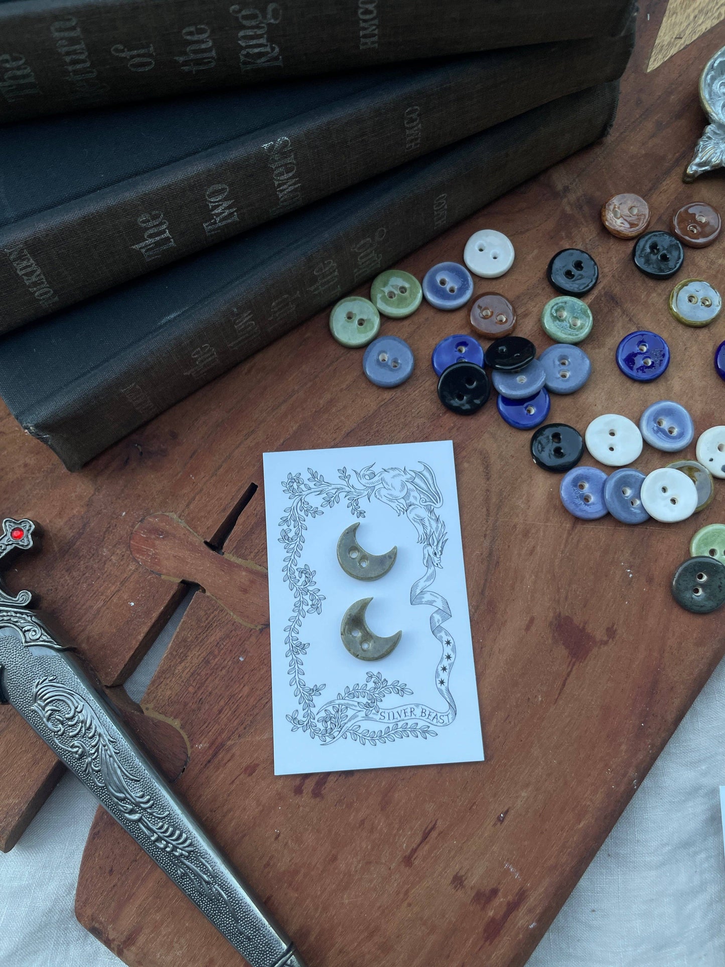 18mm Moon Buttons (set of 2)