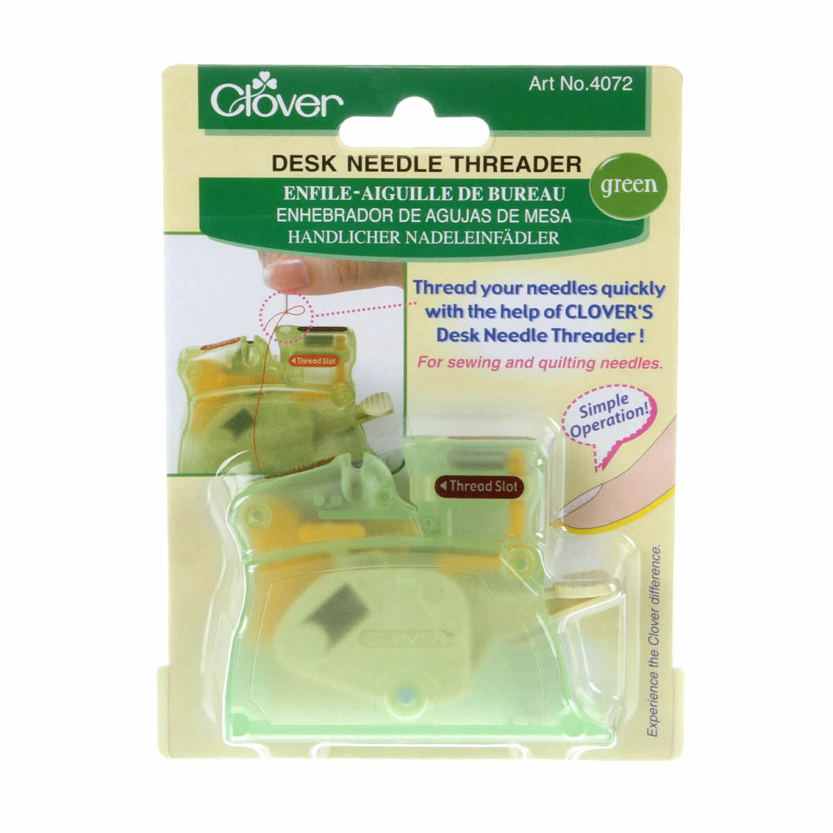 Desk Needle Threader - Green