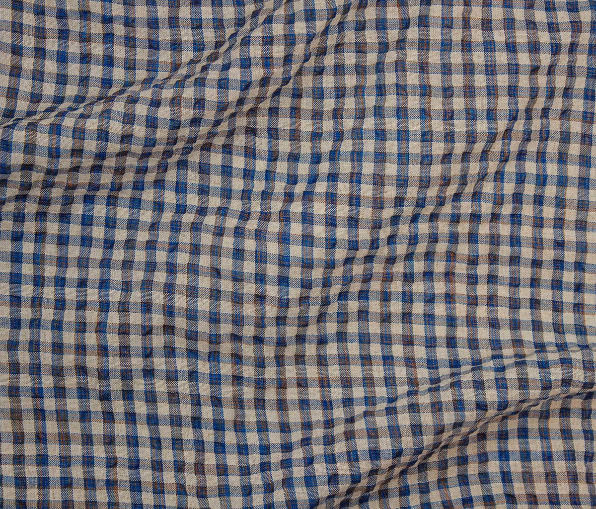 Painter's Plaid Seersucker - Blue Sky