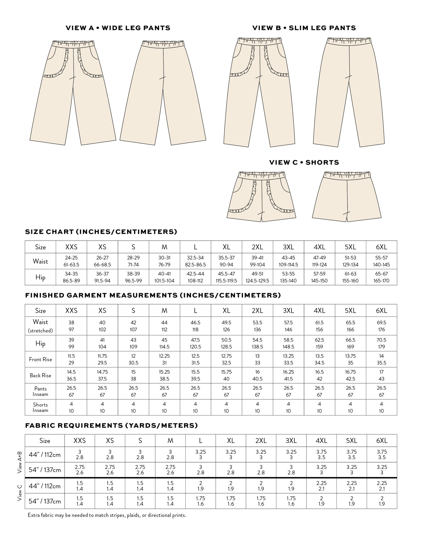 Matchy Matchy Sewing Club Apron Pocket Pants - PDF Pattern