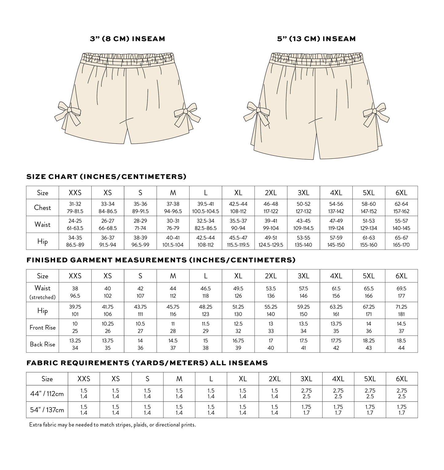 Matchy Matchy Sewing Club Bow Boxer Short - PDF Pattern