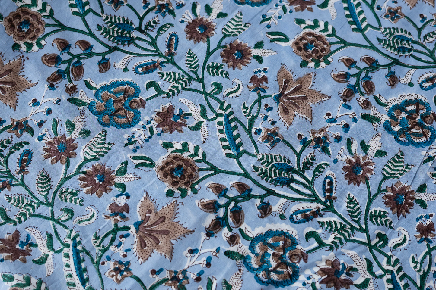 Indian Block Print - Moody Blue