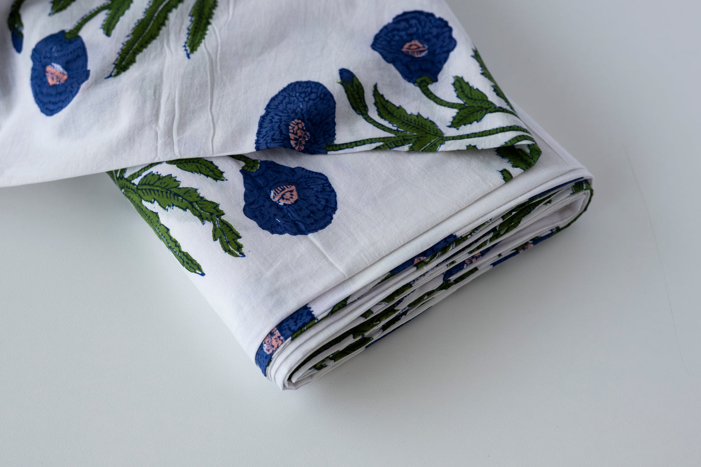 Indian Block Print - Mughal Buta (Large Blue Floral)