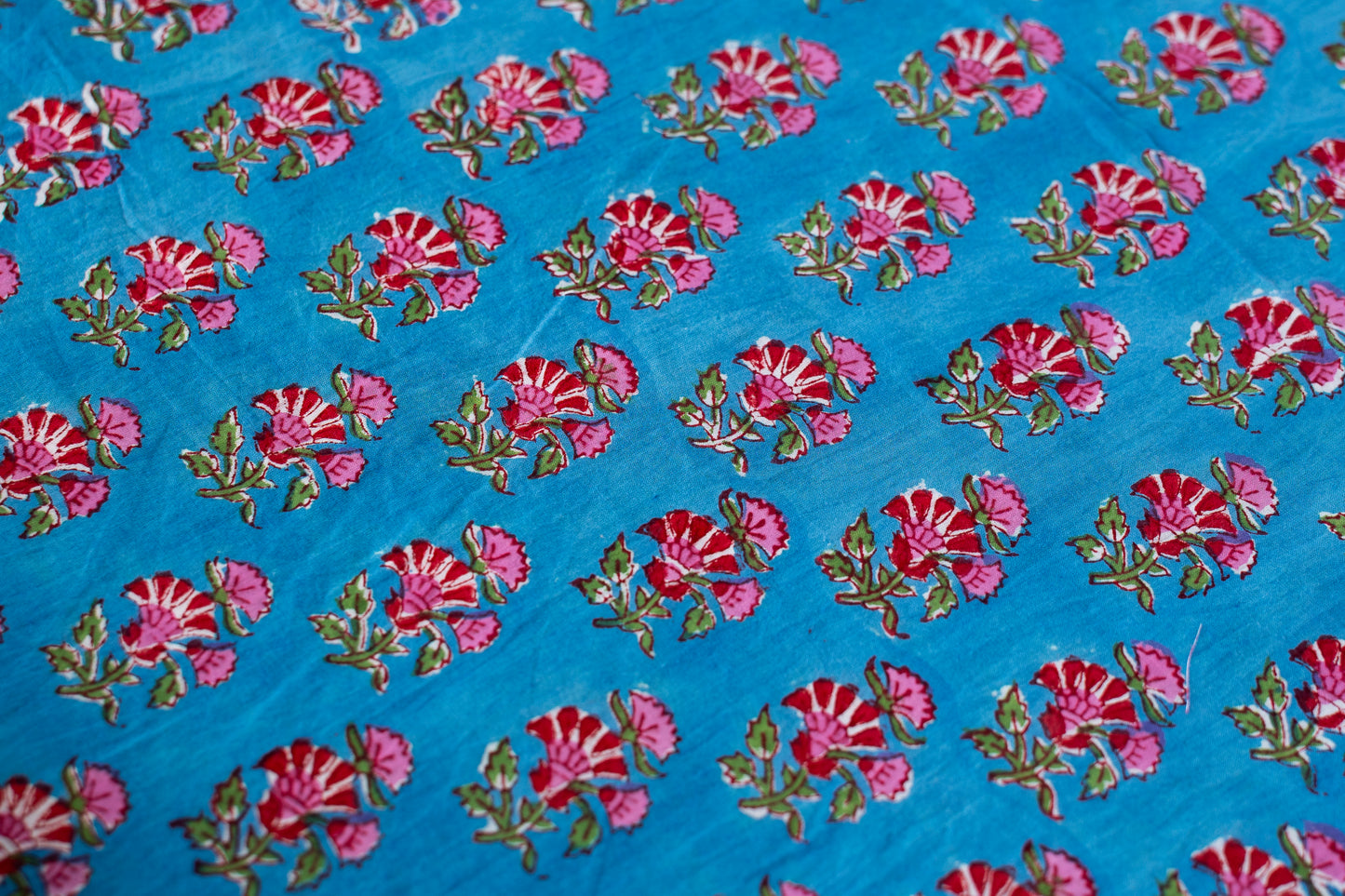 Indian Block Print - Electric Blue
