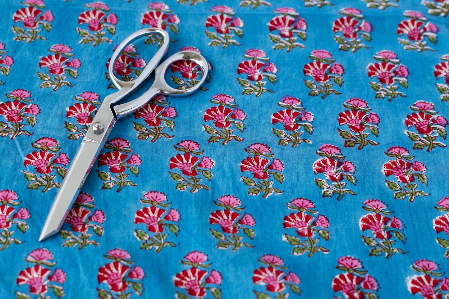 Indian Block Print - Electric Blue