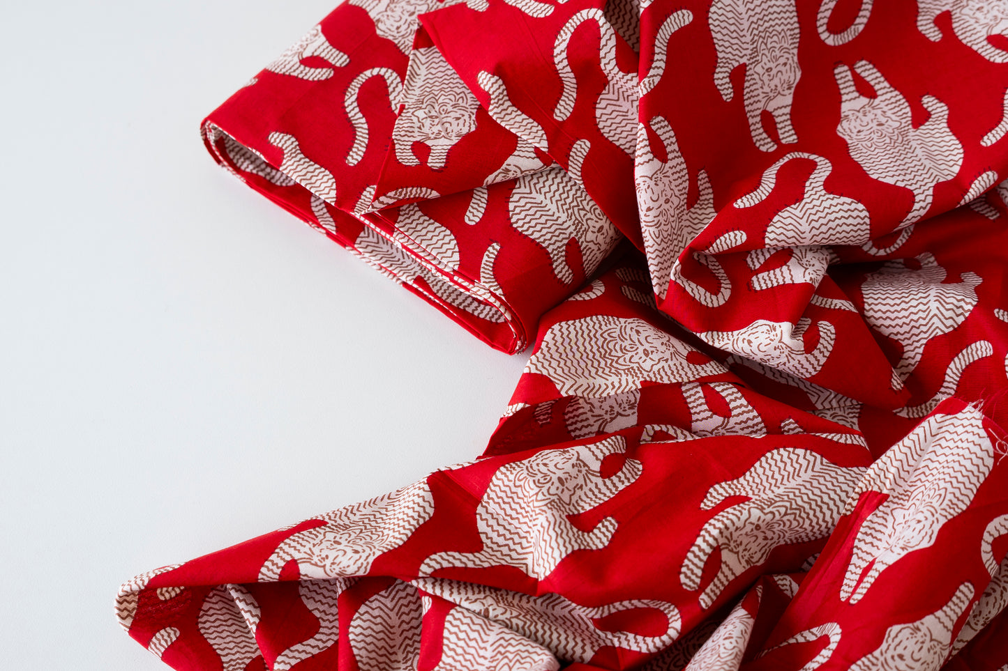 Indian Cotton Screen Print - Tigers