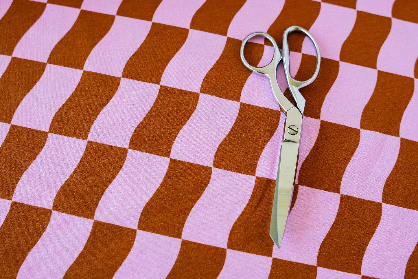 Sweatshirt Fleece - Pink Check (OEKO-TEX Standard 100)
