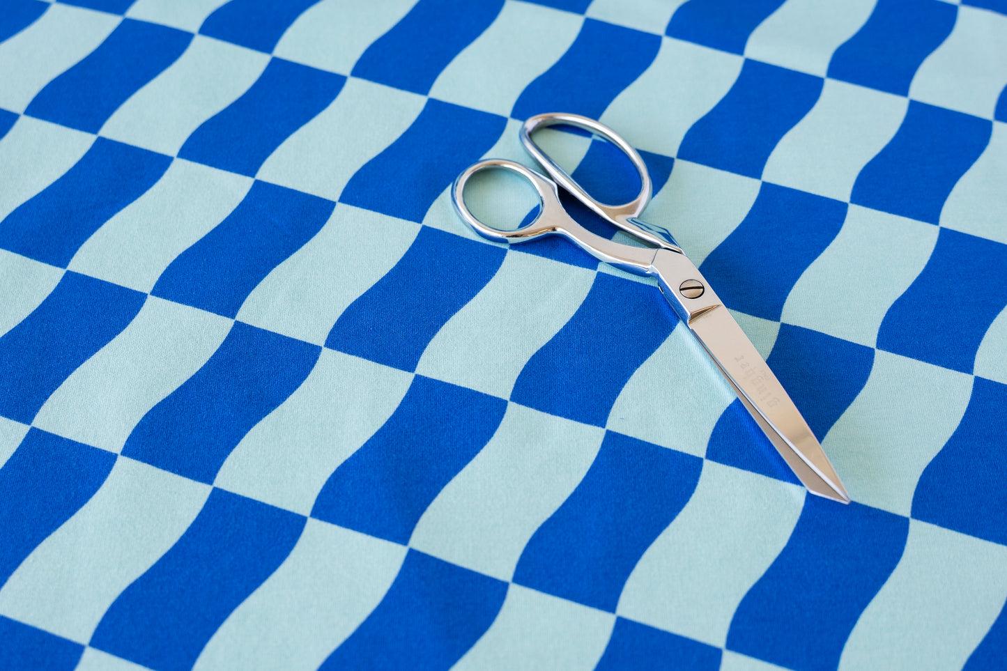 Sweatshirt Fleece - Blue Check (OEKO-TEX Standard 100)