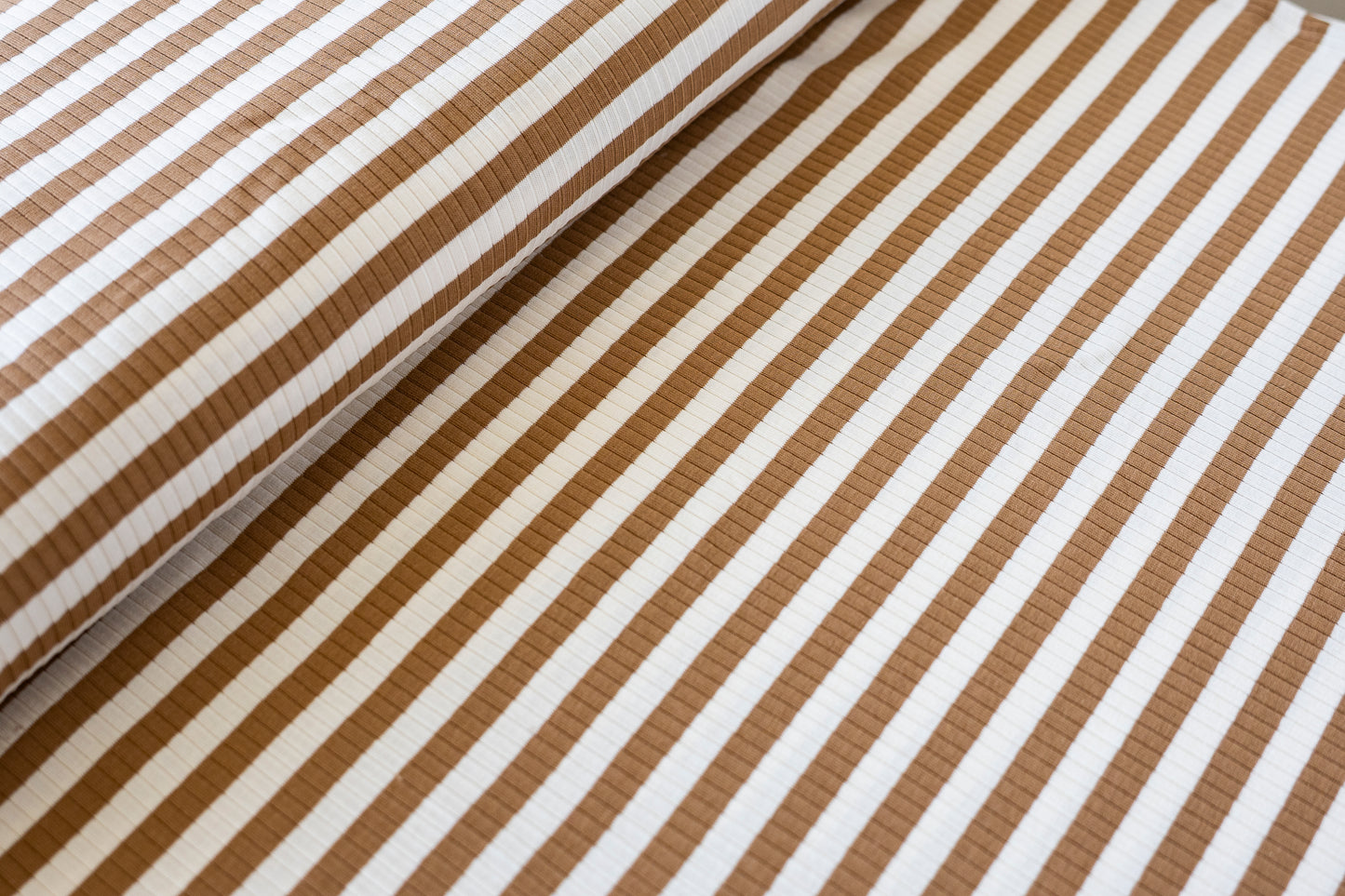 Yarn Dyed Stripe Rib - Cinnamon