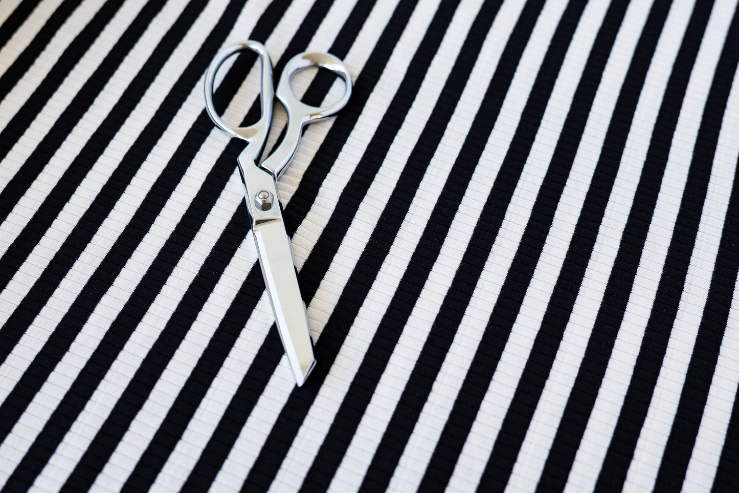 Yarn Dyed Stripe Rib - Black