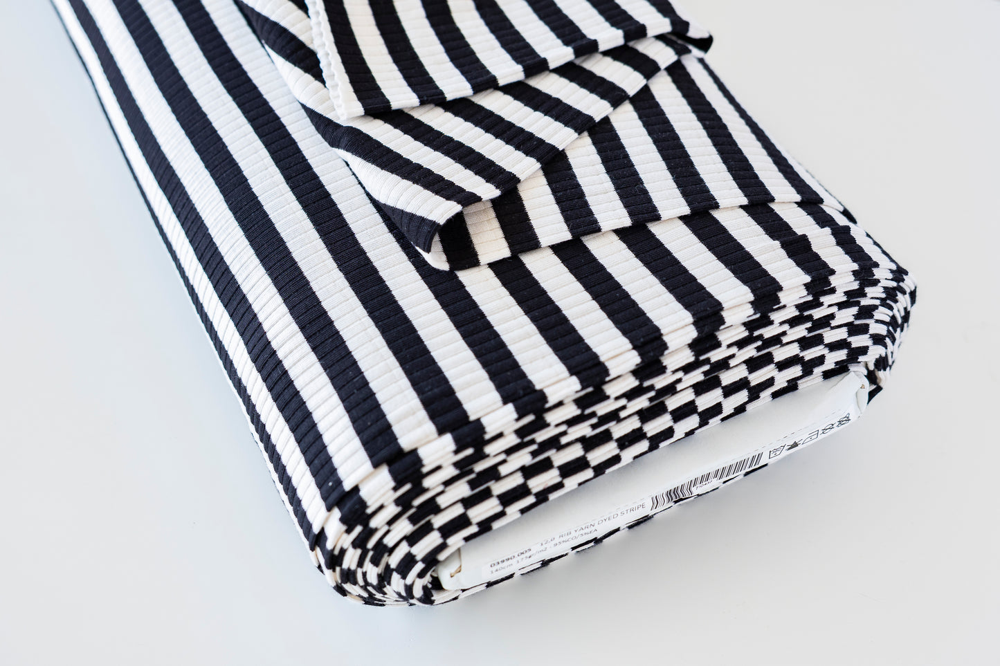 Yarn Dyed Stripe Rib - Black