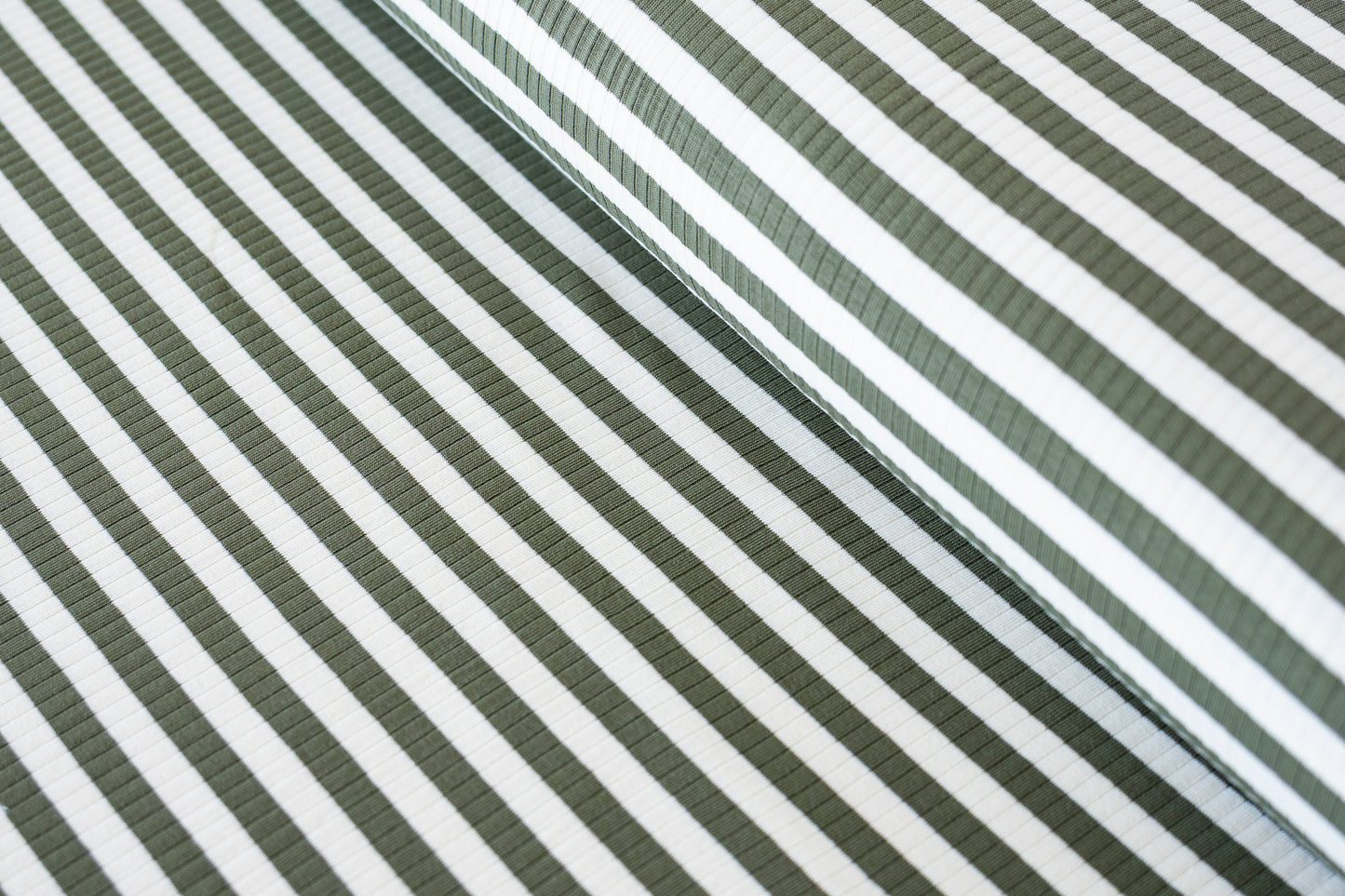 Yarn Dyed Stripe Rib - Pickle