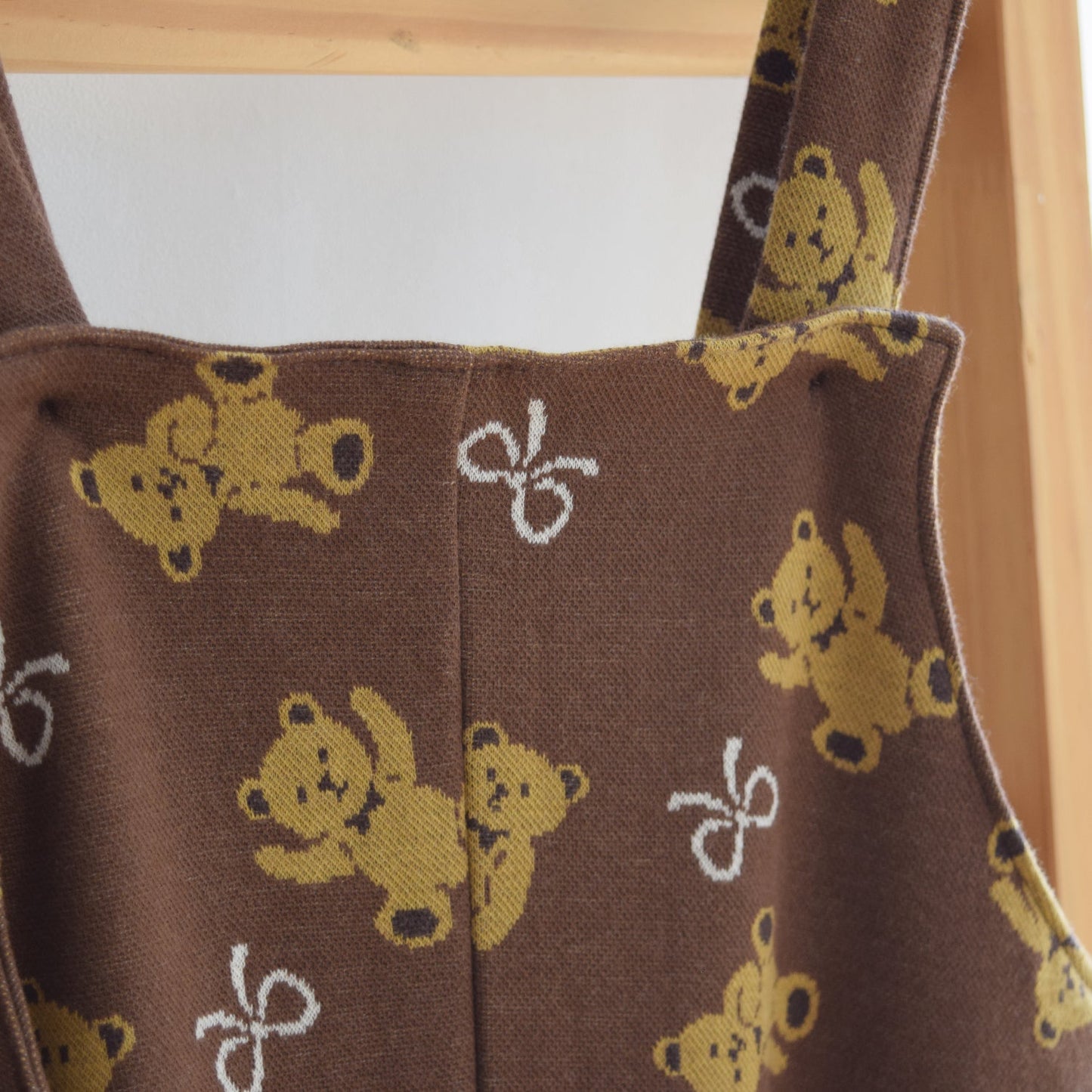 Kokka - Teddy Bear Cotton Knit Jacquard (Brown)