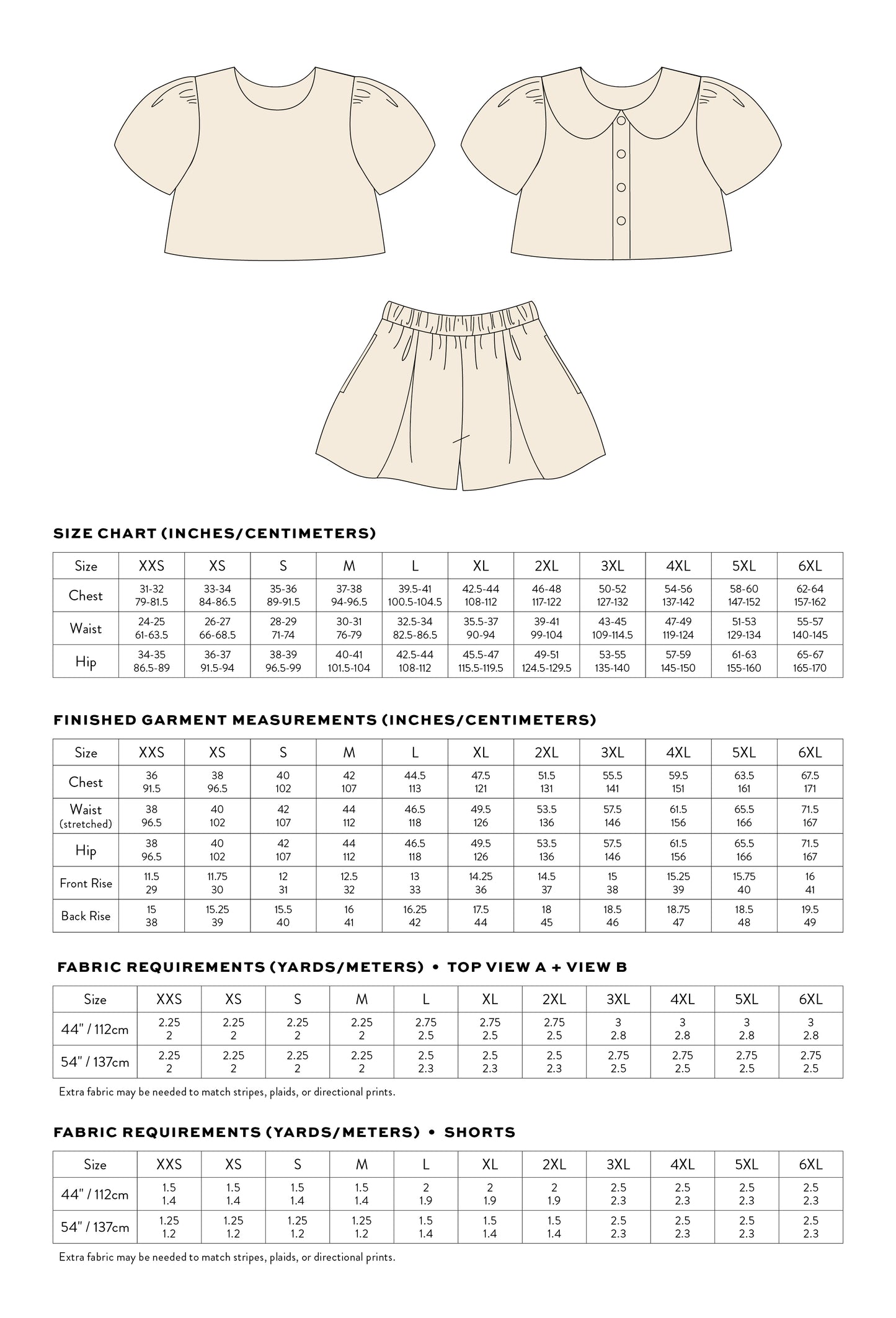 Matchy Matchy Sewing Club High Tide Set - PDF Pattern