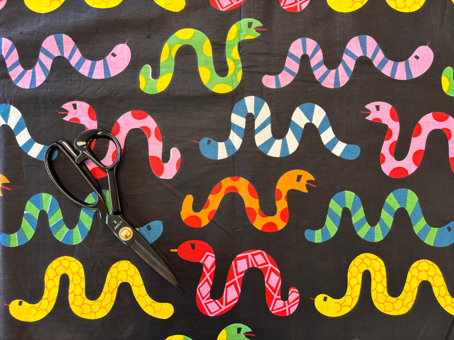 Indian Cotton Print - Snakes