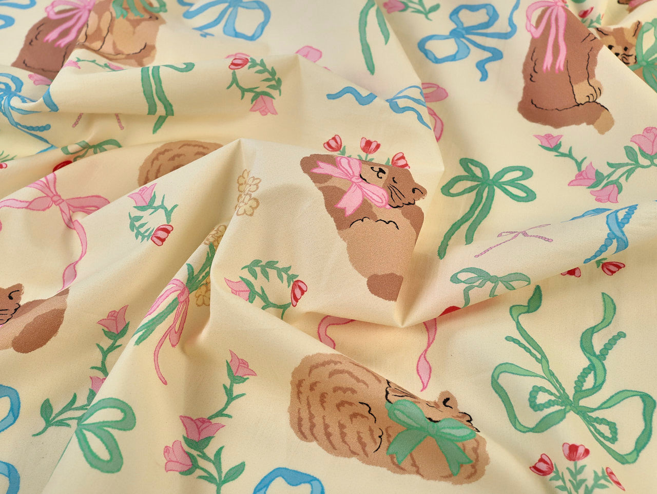 Martha Bow Cotton Lawn - Butter Yellow