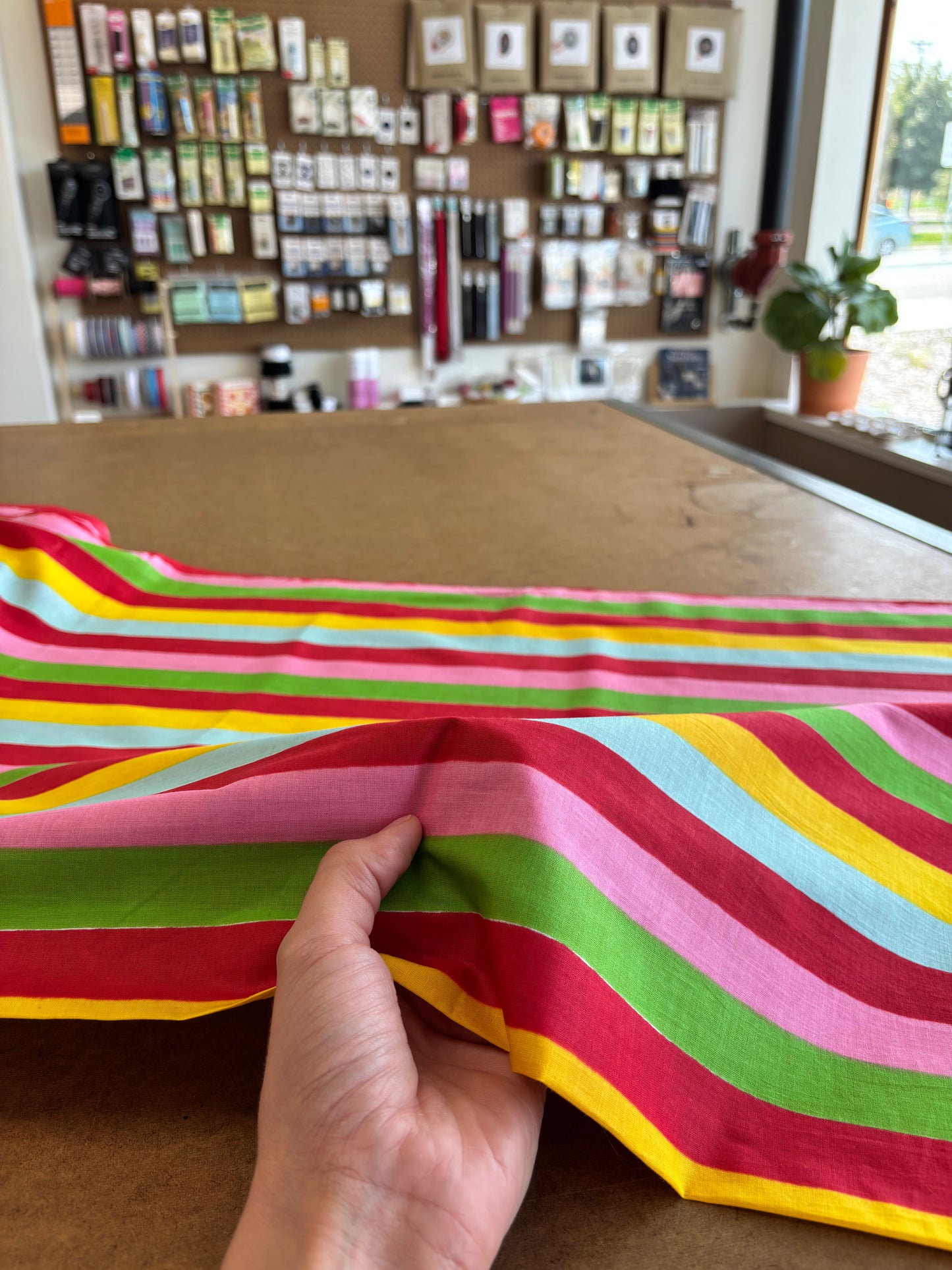 Indian Block Print - Rainbow Stripe