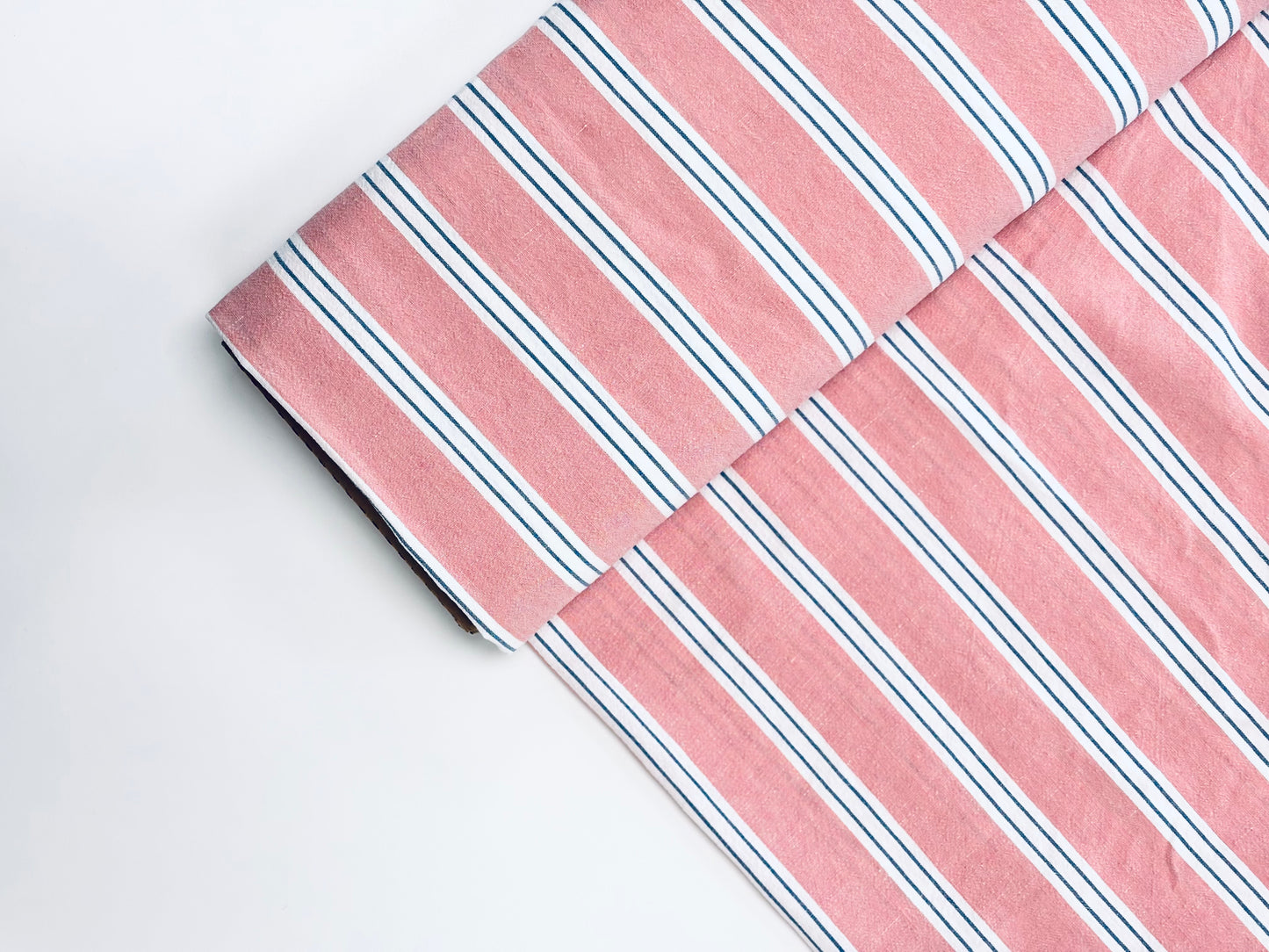 Fruit Stripe Linen Blend - Cotton Candy