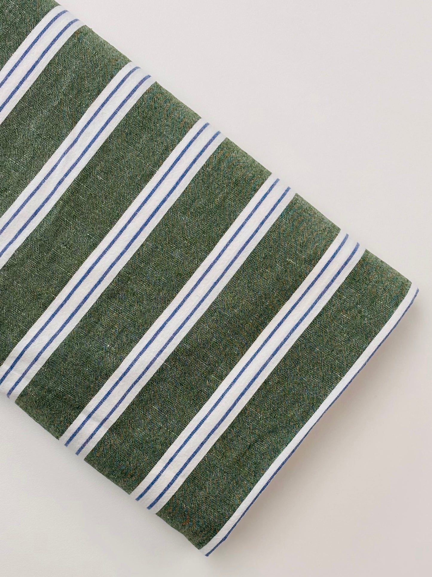 Fruit Stripe Linen Blend - Green Melon