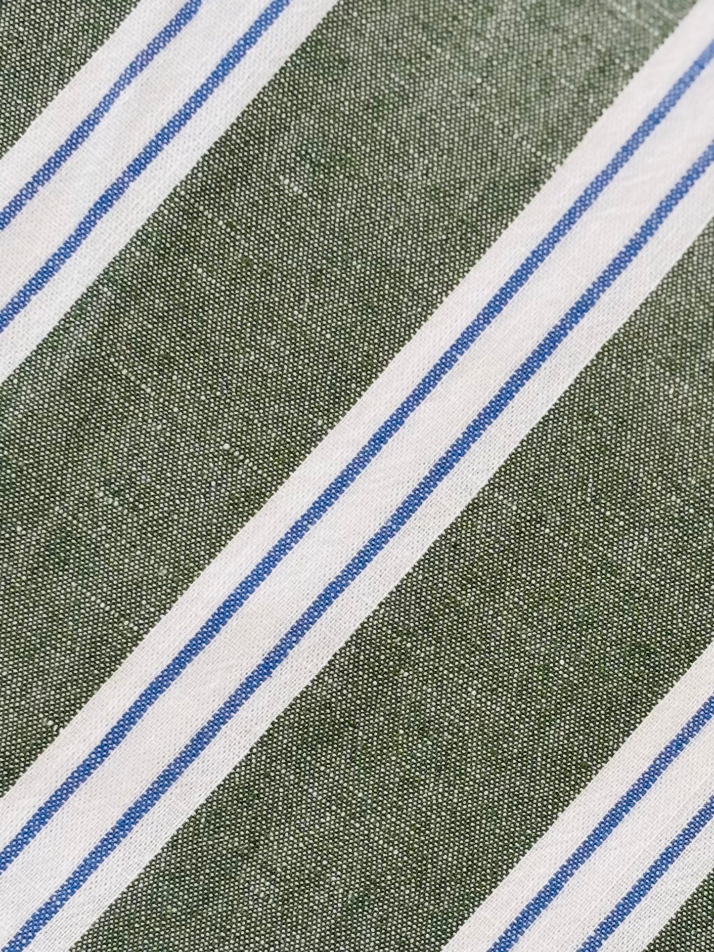 Fruit Stripe Linen Blend - Green Melon