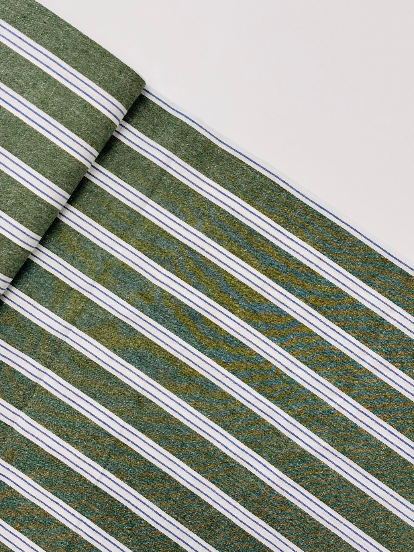 Fruit Stripe Linen Blend - Green Melon
