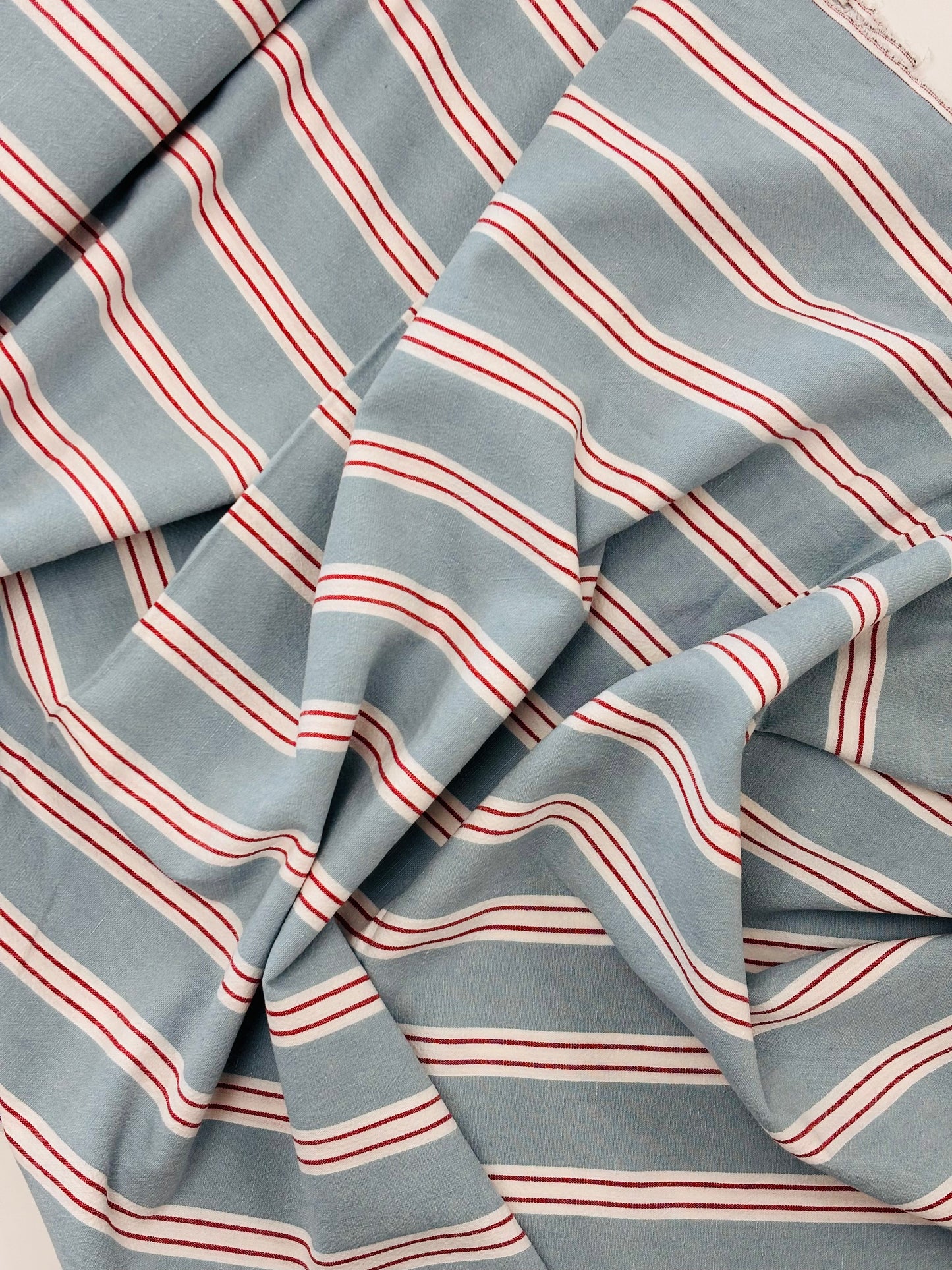 Fruit Stripe Linen Blend - Blueberry