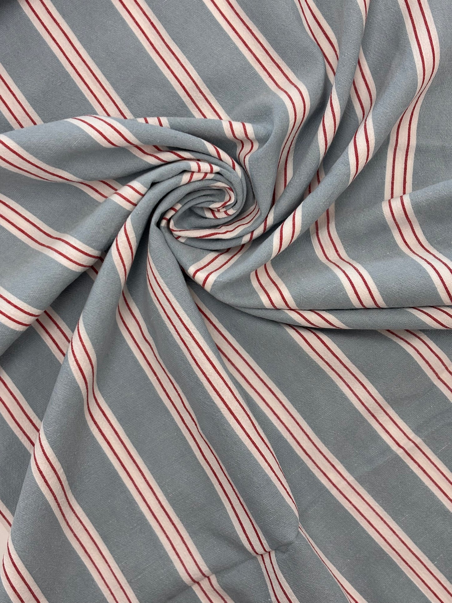 Fruit Stripe Linen Blend - Blueberry