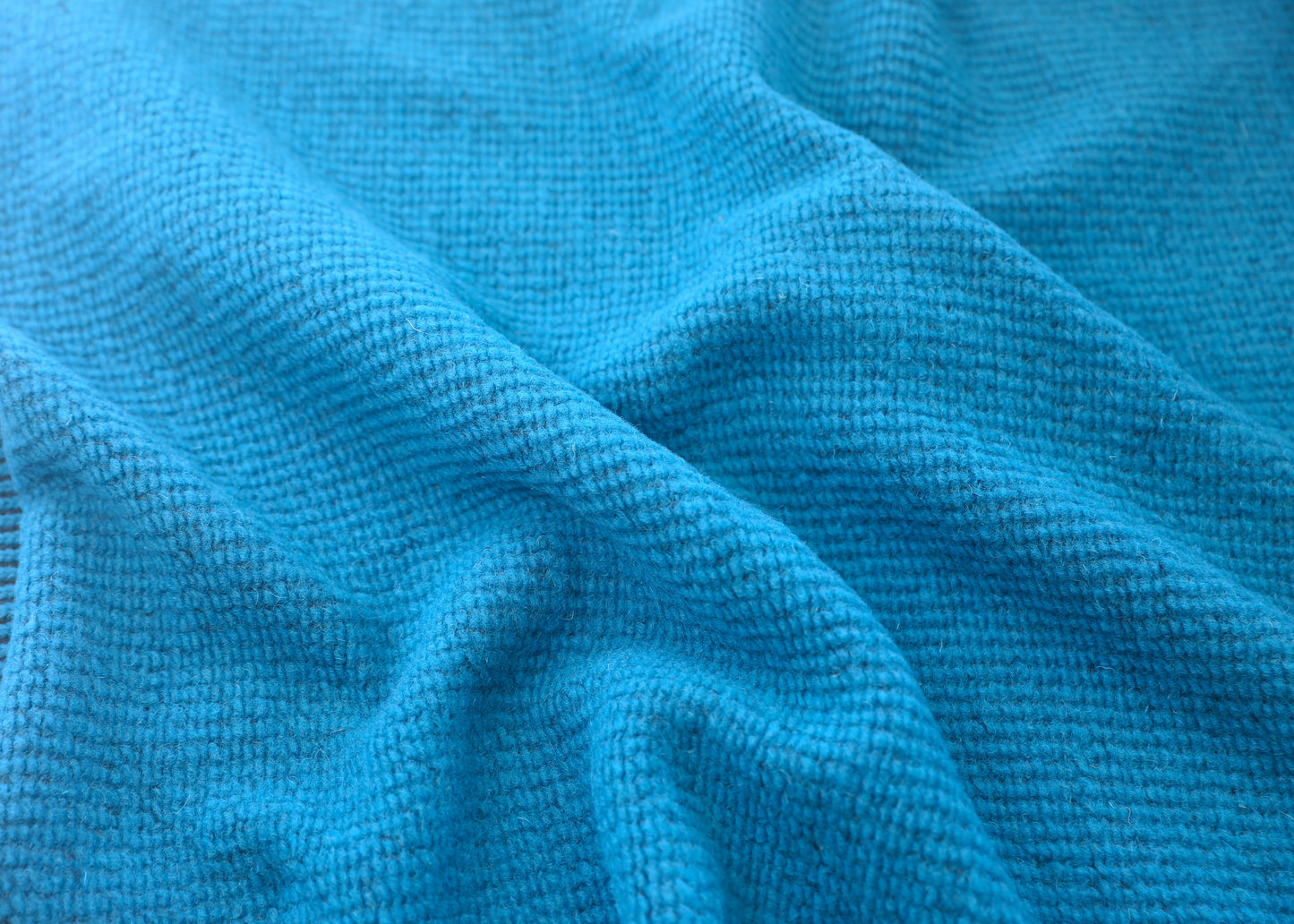 Deadstock Max Mara Chunky Wool Sweater Knit - Bright Turquoise