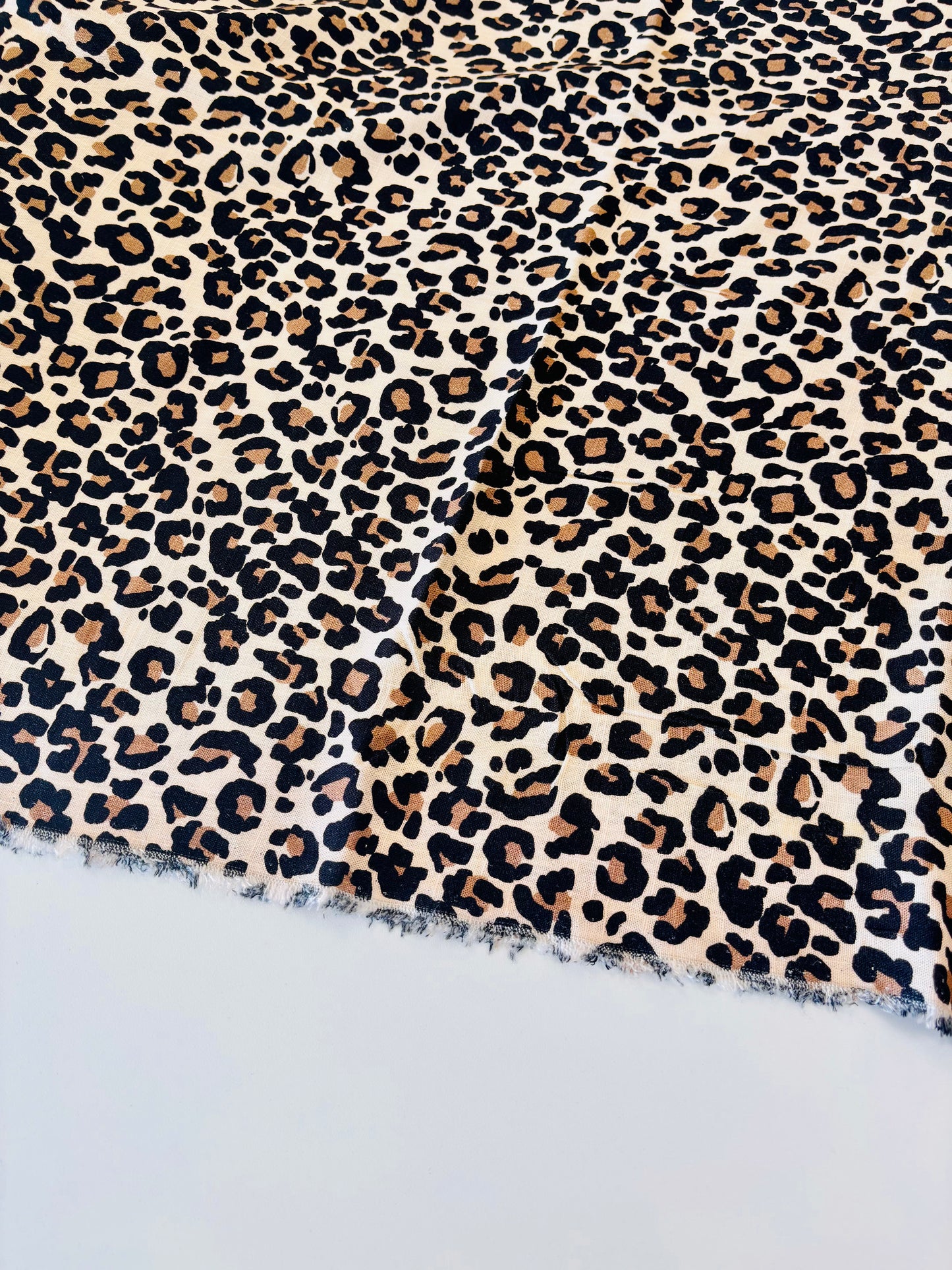 Leopard Drapey Linen & Viscose