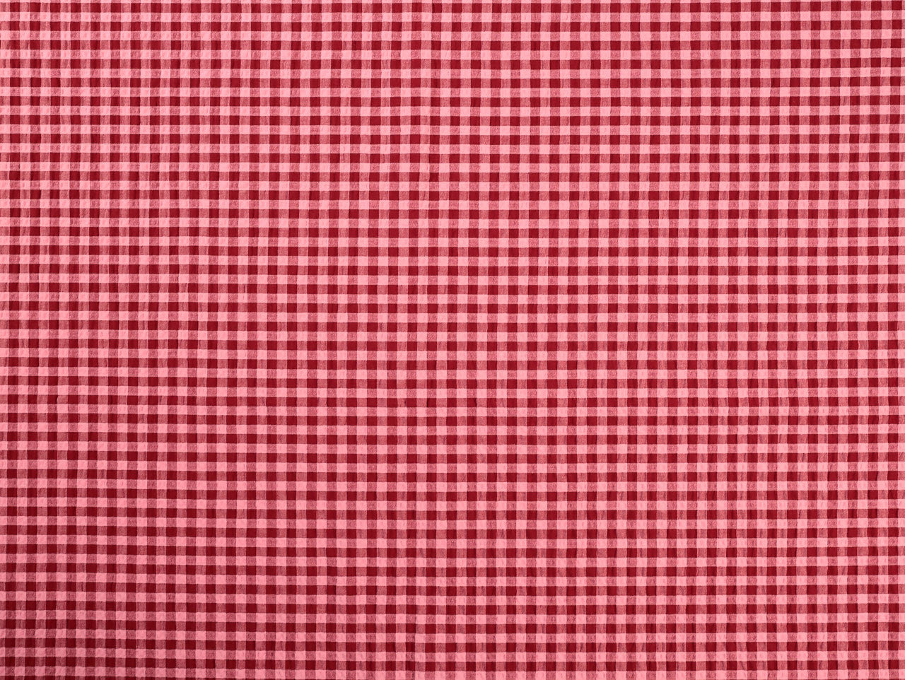 Rowan Gingham Seersucker - Red & Pink