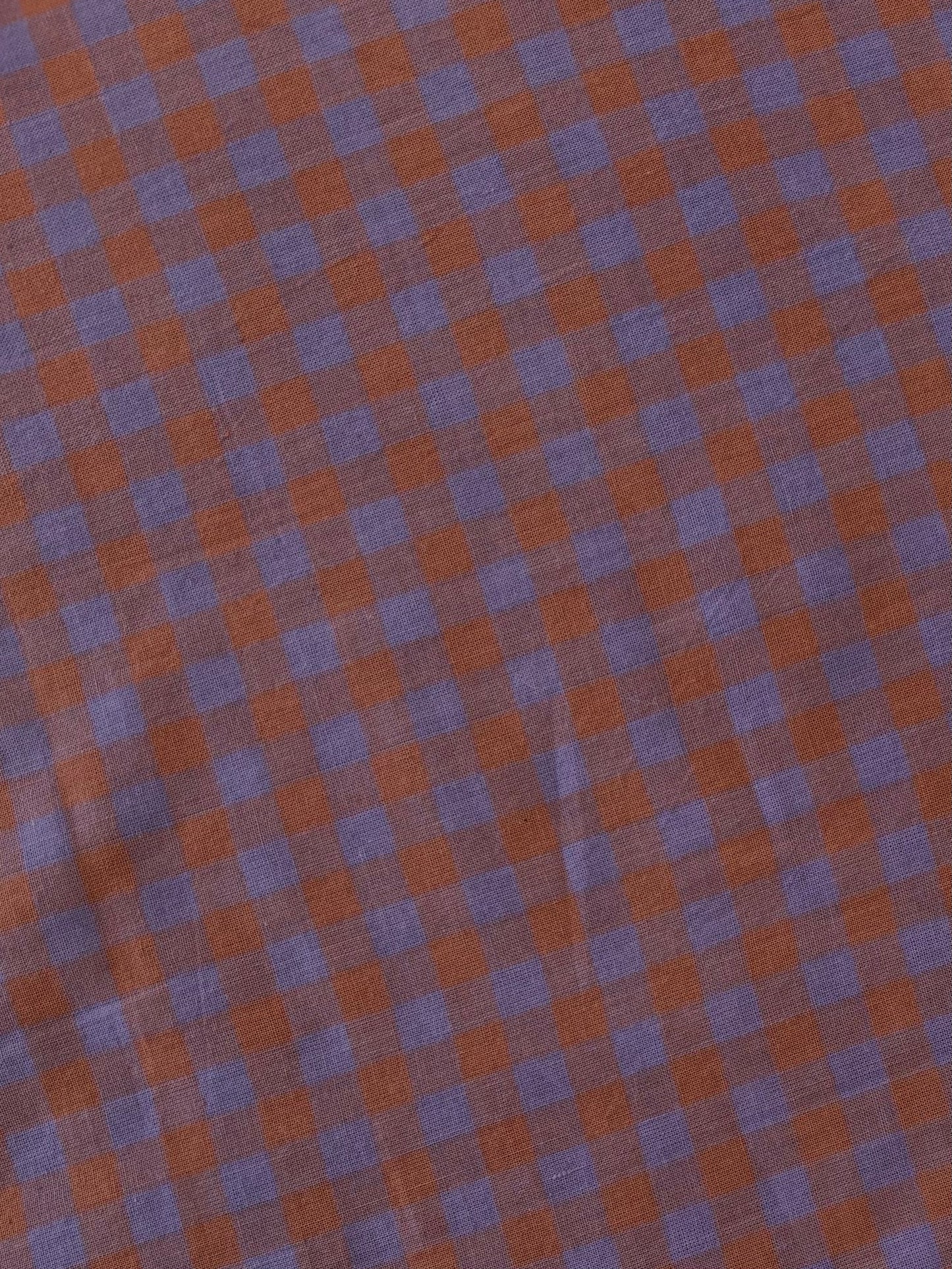 Cotton Handwoven - Brown & Purple Check