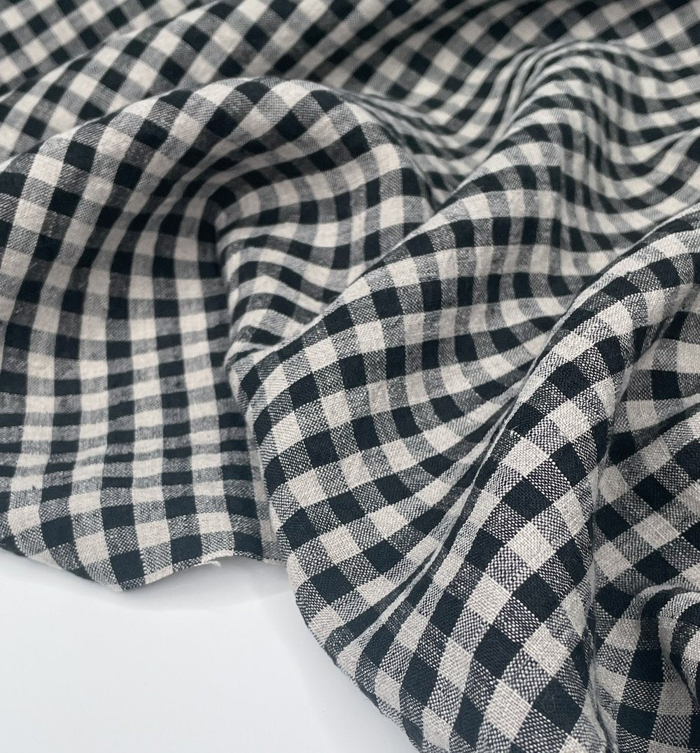 Prado Linen Check - Black