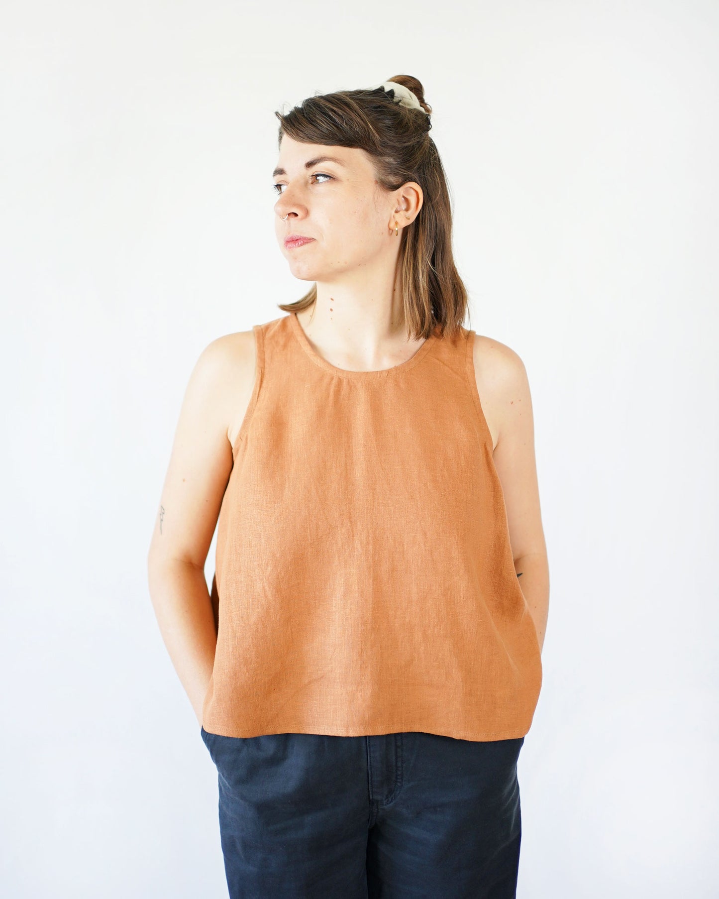 Matchy Matchy Sewing Club Peplum Split Tank - PDF Pattern