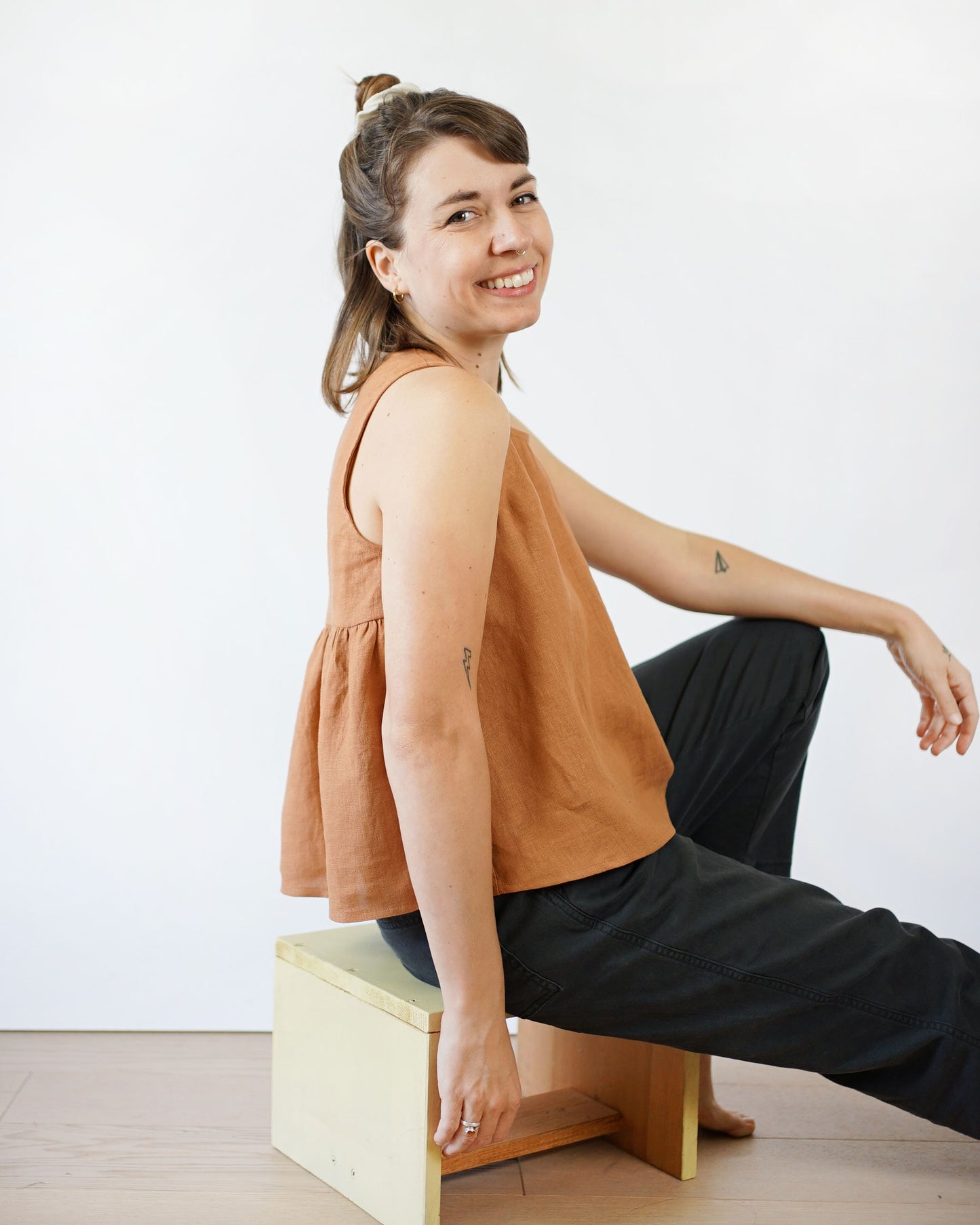Matchy Matchy Sewing Club Peplum Split Tank - PDF Pattern
