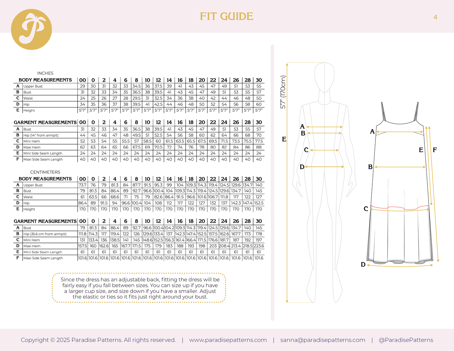 Paradise Patterns Solig Dress - PDF Pattern