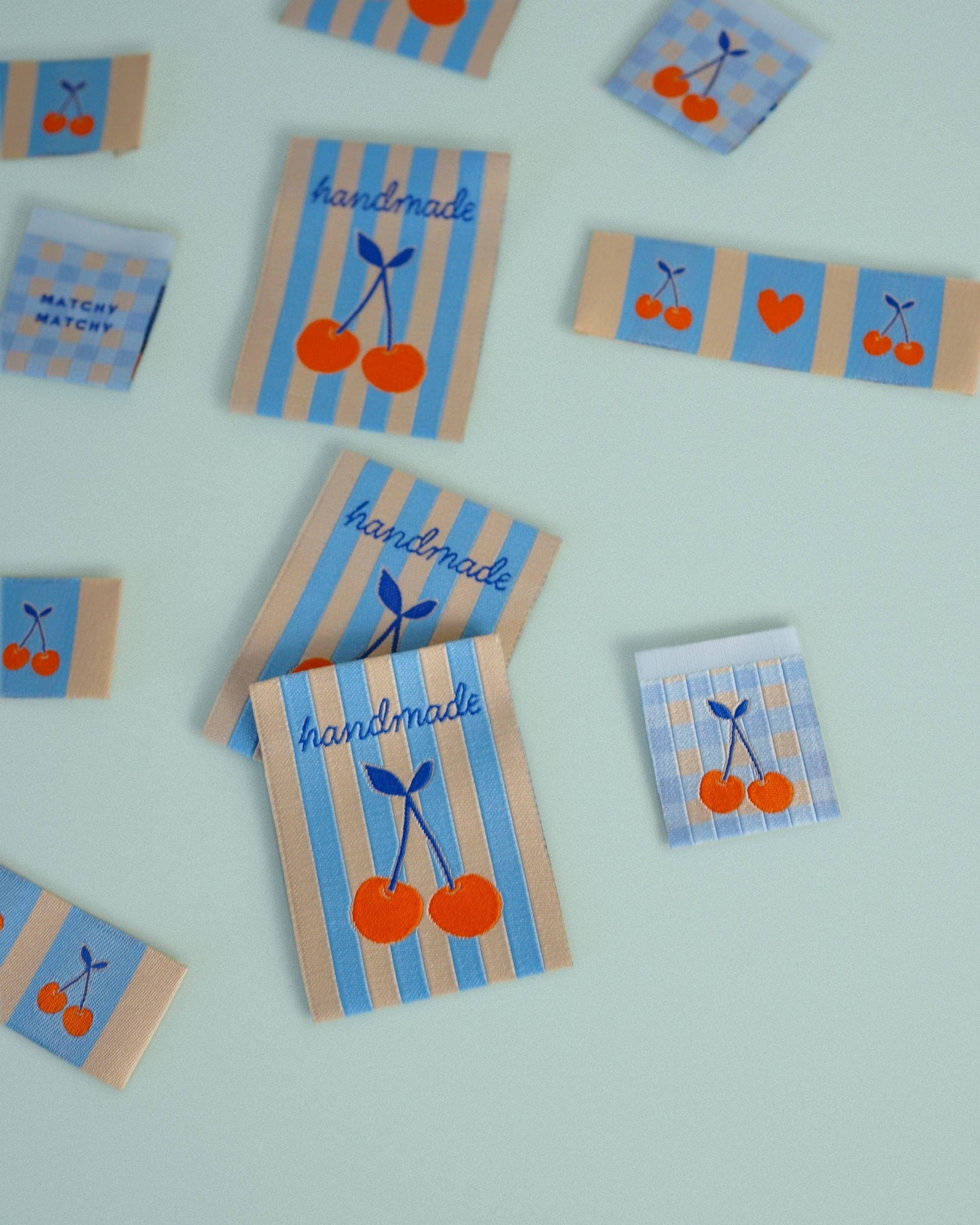 Cherries Square and Rectangle Garment Labels