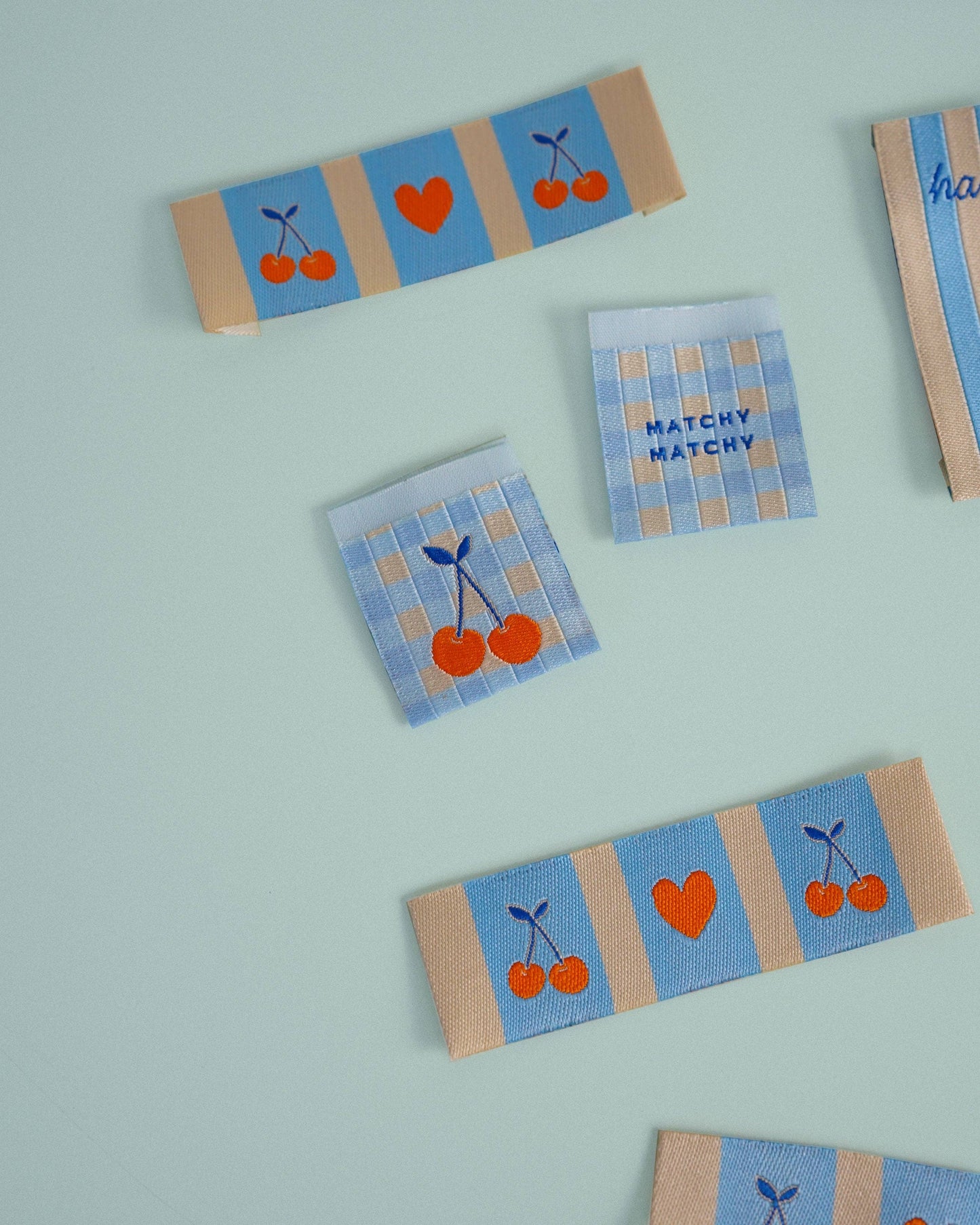Cherries Square and Rectangle Garment Labels