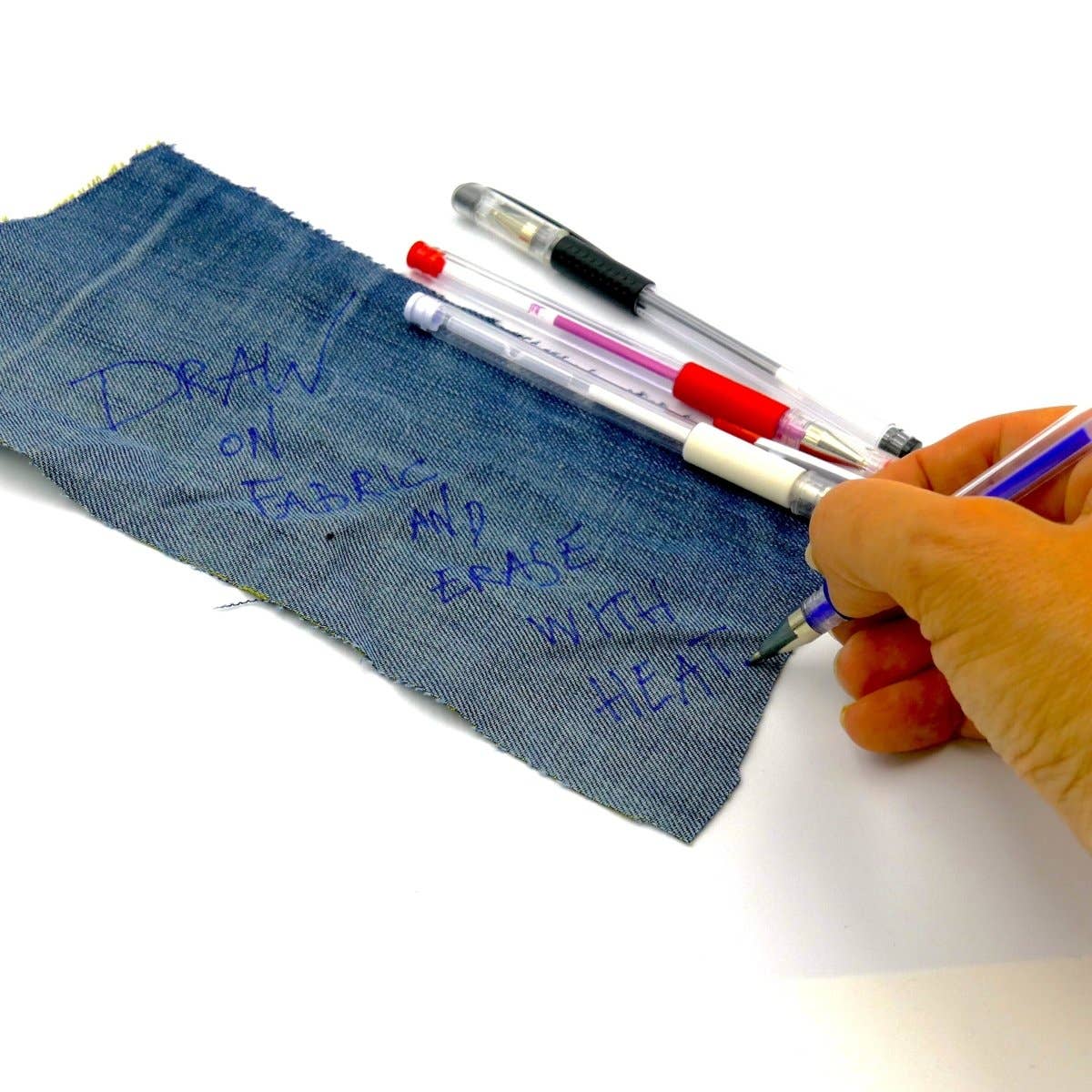 Heat Erasable Fabric Marking Pens - 4 Colors Set with Refill